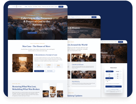 Faith-based nonprofit website