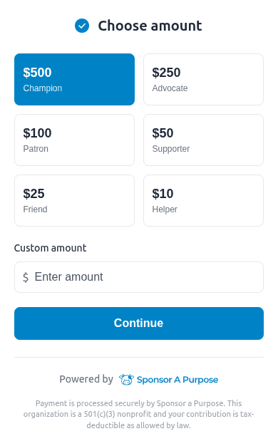 Donation widget